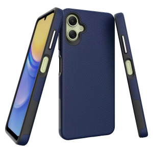Triangle Shockproof Case With Anti Slip Grains for Samsung Galaxy A05 – Navy Blue